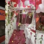 नंदीग्राम एक्सप्रेस में फर्स्ट AC केबिन बना हनीमून सुइट! गुलाब-गुब्बारे और I Love You, TTE सस्पेंड